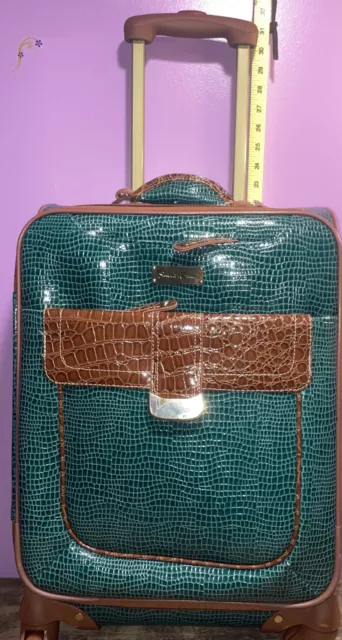 Samantha Green/brownClassic RedCroc Embossed 22" Spinner Wheeled Upright Luggage