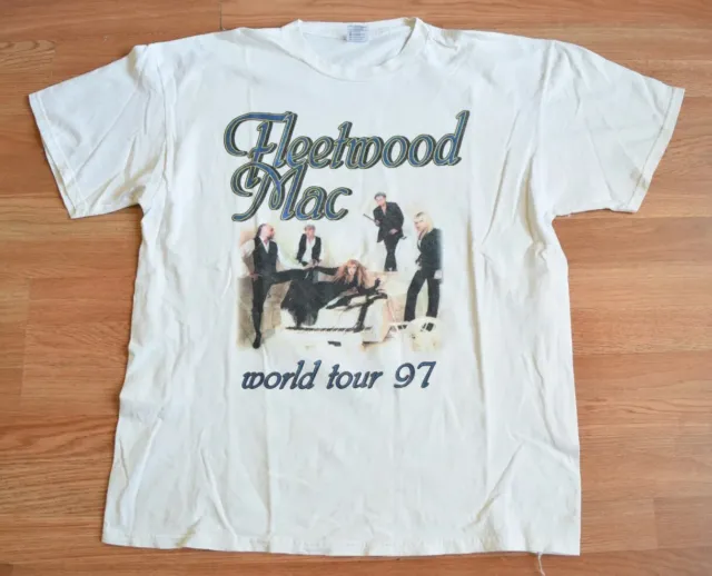 Vintage Rare 1997 Fleetwood Mac World Tour Shirt Tee XL Stevie Nicks Promo Rap