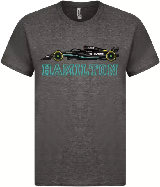 Formula One T-Shirt Lewis Hamilton 2023 Grey F1 T-Shirt - ADULTS & KIDS