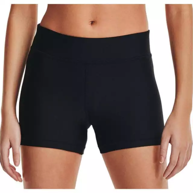 Under Armour Womens HeatGear Mid Rise Short Training Tights - Black