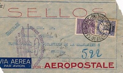 Lettre Via Condor Zeppelin 1932 Serviço Aero Transatlantico Cover Brief Brazil 