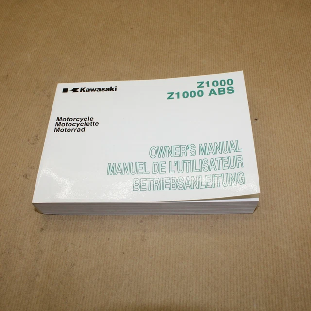 Manuel Utilisateur Du Proprietaire Kawasaki Z1000 Z 1000 Abs 2012