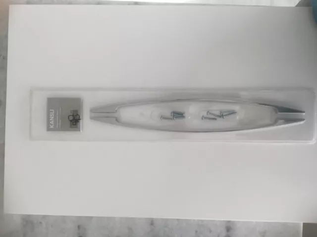 Ikea Kansli Cabinet Pull Handles 15” / 12.6"c-c Stainless Steel 002.222.22 18260