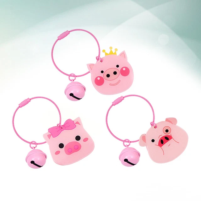 3 Pcs Porte-clés Pendentif Ornement Suspendu De Voiture Cochon