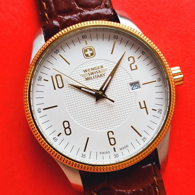 WENGER TERRAGRAPH WATCH Amazing White Dial Two Tone 01.9041.215