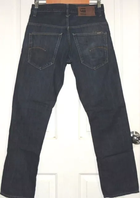 G STAR RAW Mens W30 X L31 3301 Tapered Leg Button Fly Blue Denim Jeans ...