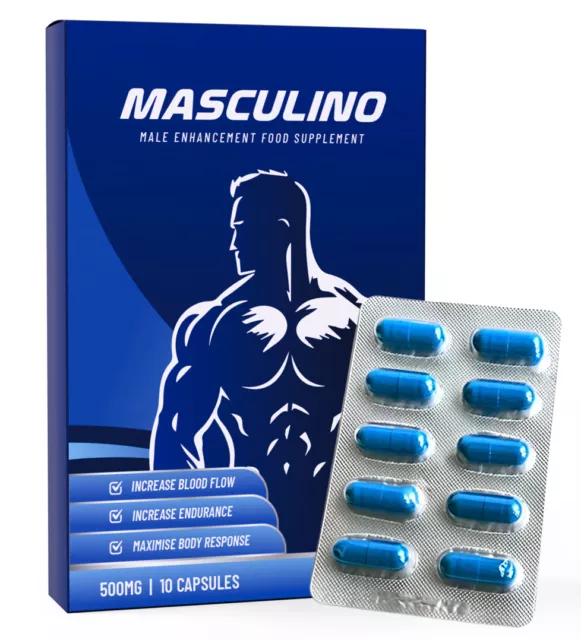 MASCULINO MEN ENHANCEMENT SUPPLEMENT | 100% Herbal 10 Capsules 500mg