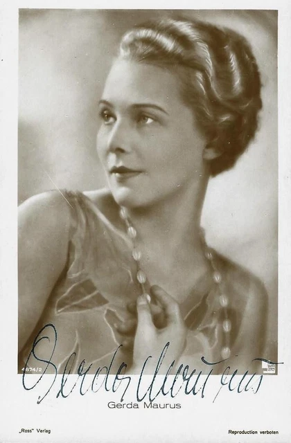ORIGINAL AUTOGRAMM GERDA Maurus ( Schauspielerin /