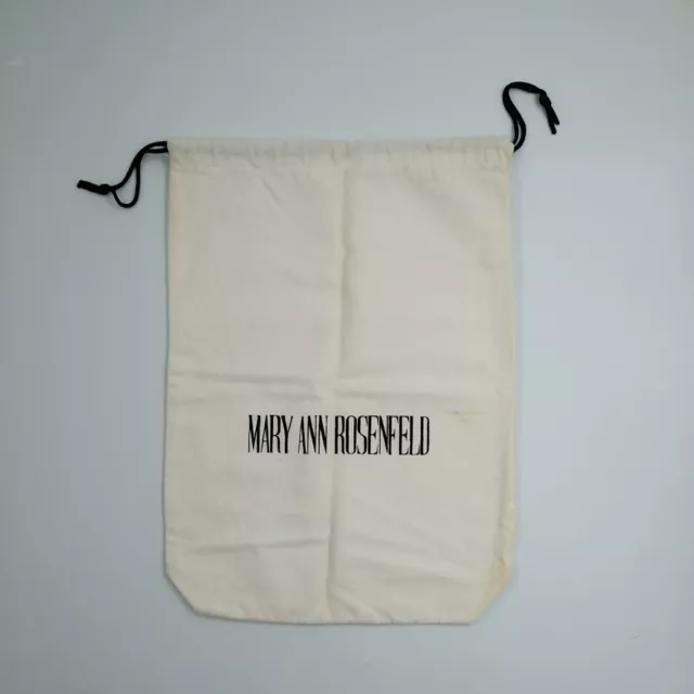 Mary Ann Rosenfeld Dust Bag - Cream Drawstring Cotton Pouch Single Container