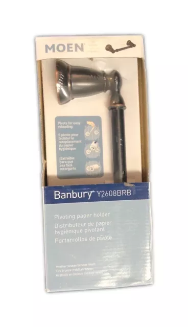 MOEN Banbury Pivoting Double Post Toilet Paper Holder in Mediterranean Bronze