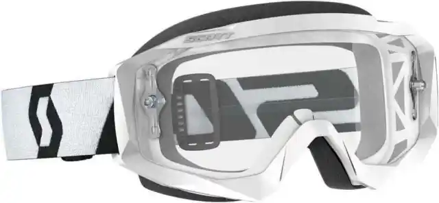 268183-1035113 Scott Lunettes MX Goggle Hustle X Clear Motocross Blanc/Noir