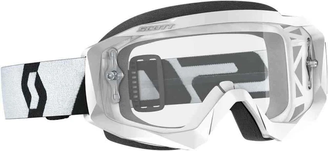 268183-1035113 Scott Lunettes MX Goggle Hustle X Clear Motocross Blanc/Noir