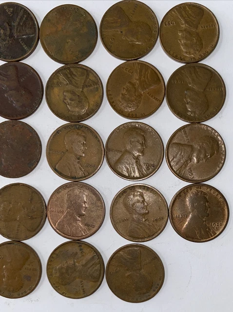 1 US Lincoln Wheat Cent Penny Roll 1908 IHC/1909 VDB (50 Coins) Old Vintage 9