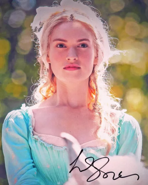 10x8 Photo Personally Autographed by Lily James & COA