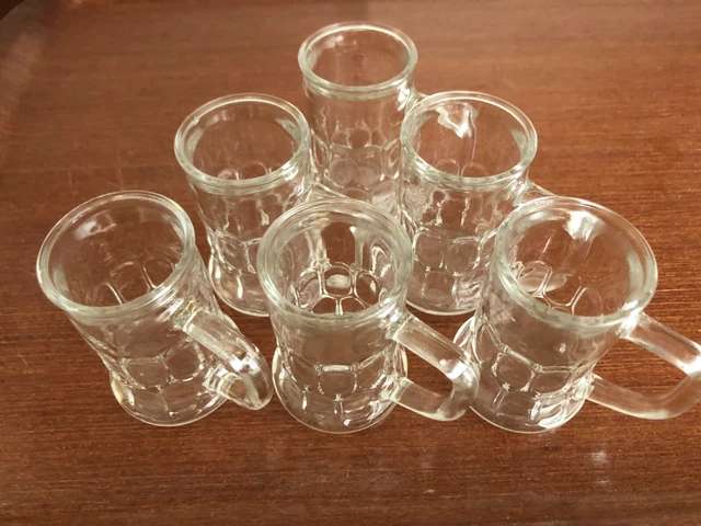 7 verres à digestifs en ouraline