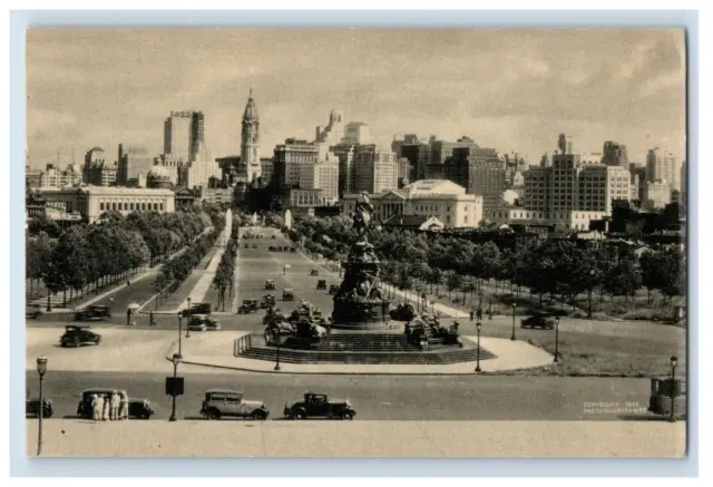 Vintage The Parkway Philadelphia Pa Postcard P203E