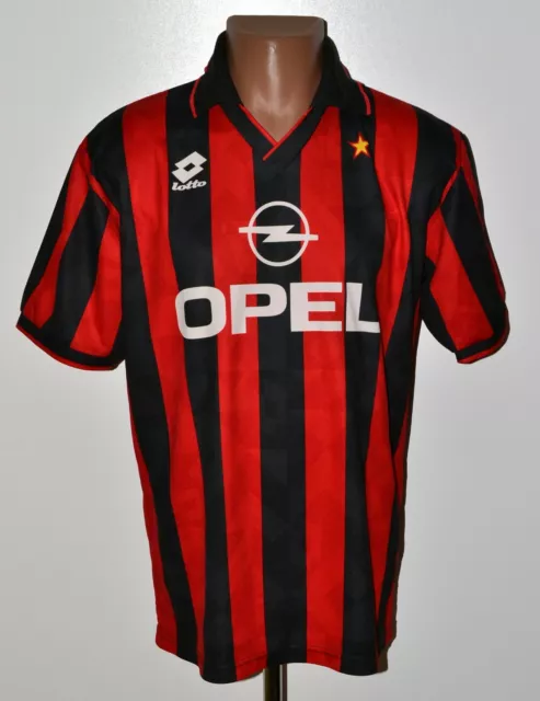 Maglia Calcio Casa Ac Milano Italia 1994/1995 Maglia Maglia Lotto Taglia M/L