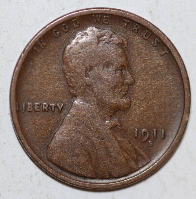 VF 1911 S Lincoln Wheat Cent