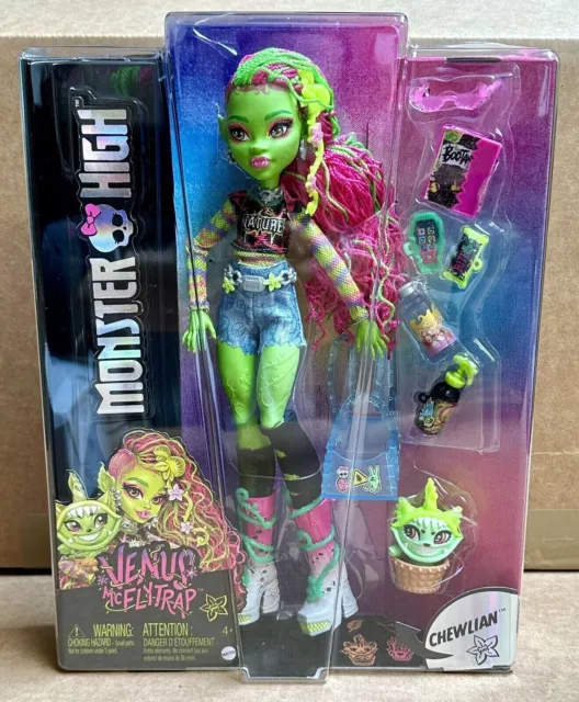 2024 MONSTER HIGH G3 Venus McFlytrap Fashion Doll with Pet Chewlian NEW