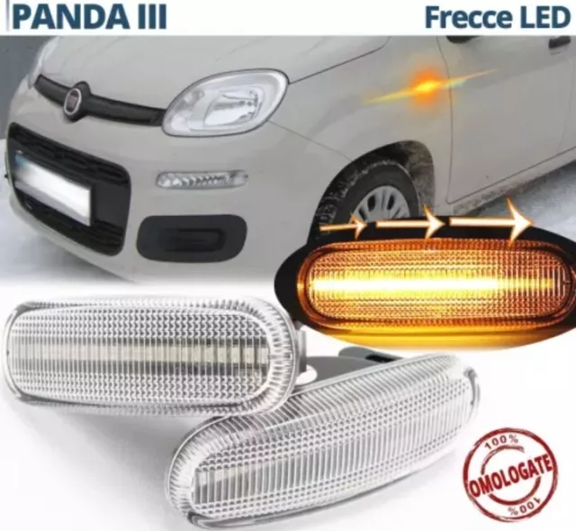 Coppia Frecce Laterali Dinamiche Progressive A Led Fiat Panda Mk3 312 Canbus