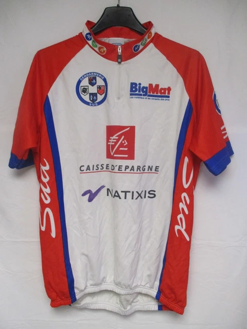 Maillot Cycliste Vintage – Club Gendarmerie Poitou Charente, Orange, Taille L, Kodokan