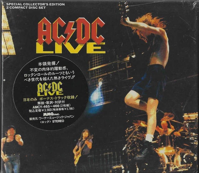 AC/DC LIVE +1 Bonus JAPAN 2 CD BOX 1992 Sticker Obi+Dollar Schuber Limit  Edition EUR 49,99 - PicClick IT