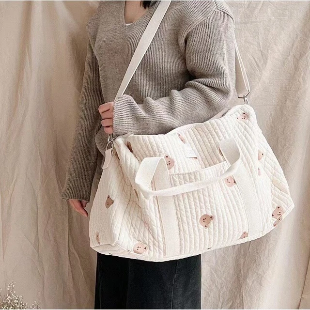 Large Maternity Bag for Baby Diaper Maternal Mommy Bag Quilted Nappy Bag