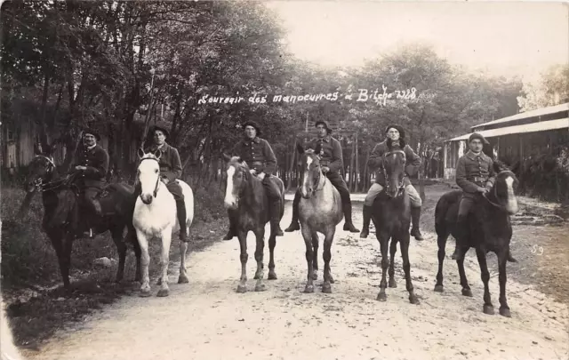 Cpa 57 Carte Photo Souvenir Des Manoeuvres De Bitche En 1928