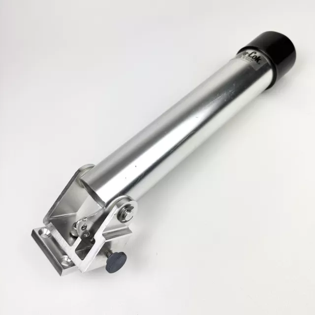 Tite-Lok Aluminum 10.5”x2” Adjustable Rod Holder W/ Mounting Base, Silver