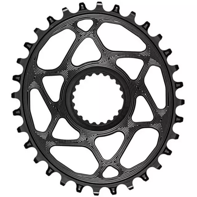 absoluteBLACK Oval Direct Mount Chainring for Shimano 12-Speed. Black