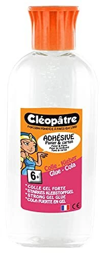 Cléopâtre - AD125X - Adhésive - Flacon de Colle transparente forte avec Embout b