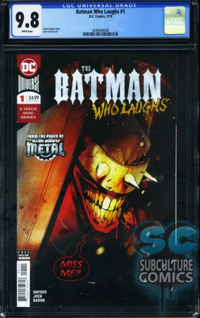 Batman Who Laughs #1 - First Print - Dc Comics - Cgc 9.8 - White Pages