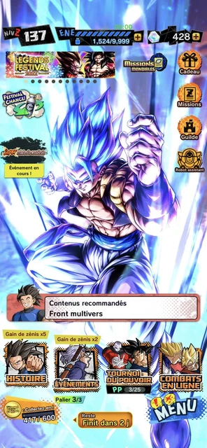 Compte Dragon Ball Legends - Android - Neuf (jamais Ouvert)