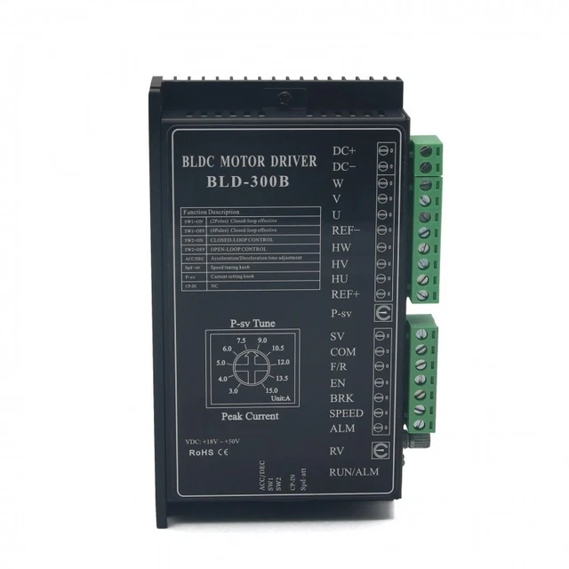 BLD-300B BLDC MOTOR Driver Controller 300W 18V-50V Brushless CNC DC 24V ...