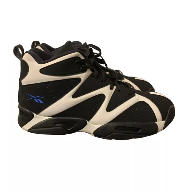 Size 12 - Reebok Kamikaze 1 Mid White Black Blue Men’s Sneakers