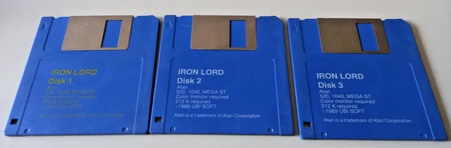 Iron Lord Sur Atari ST - 1989 - Ubisoft - Version Française - Complet (Boîte, Notice, Disquette)