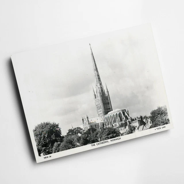 A3 PRINT - Vintage Norfolk - The Cathedral, Norwich