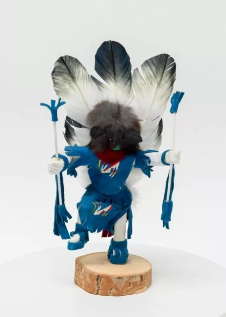 Navajo Fancy Dancer Kachina / Katsina Doll, Hand Carved By B. Begay