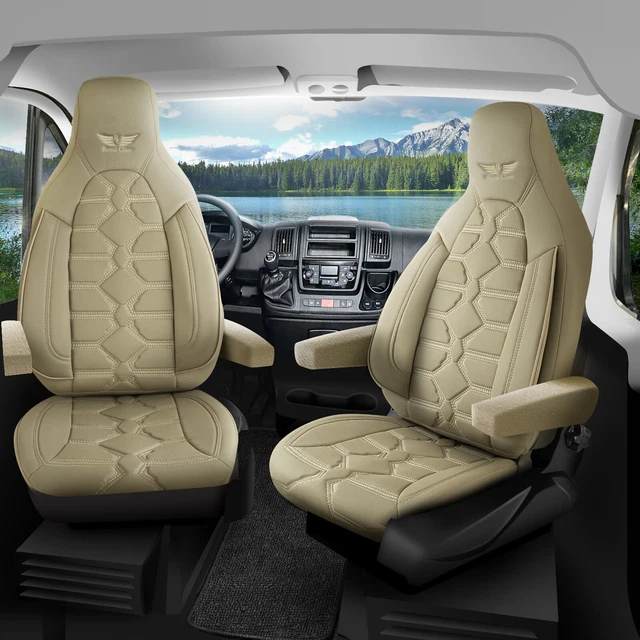 RIVESTIMENTI SEDILI ADATTO A per Flow Camper Roulotte Caravan IN Beige