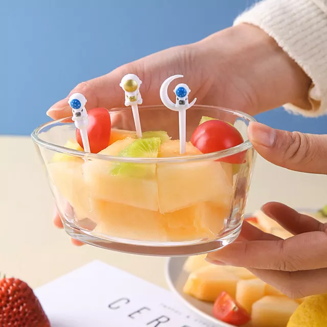 8pcs/set Mini Astronaut Fruit Fork Dessert Bento Sandwich Lunches Party Decor-DB