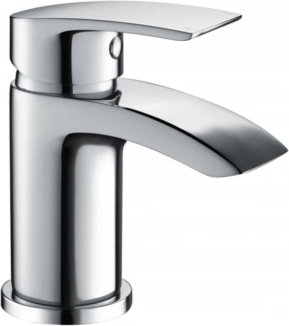 [Basin Tap] Hapilife Stunning Waterfall Bathroom Sink Monoblock Mixer Silver