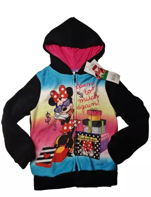 Disney Minnie Mouse Kinder Mädchen Fleecejacke Sweatjacke Kapuzenjacke Gr. 128