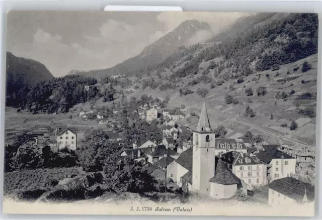 50670974 - Salvan Kirche, Gesamtansicht Wallis / Valais VS