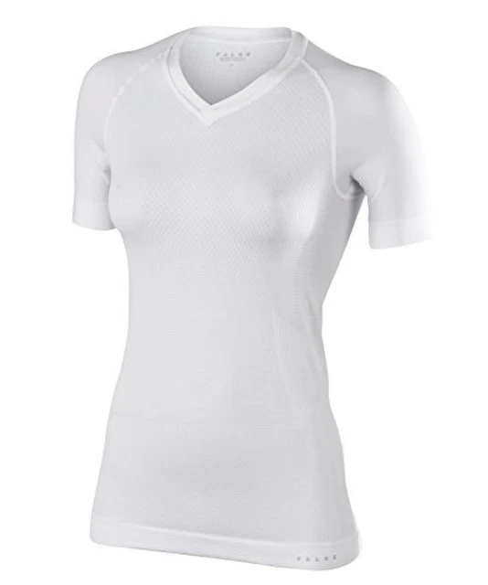 (TG. L) Falke C Regular, Chemise Donna, White, L - NUOVO