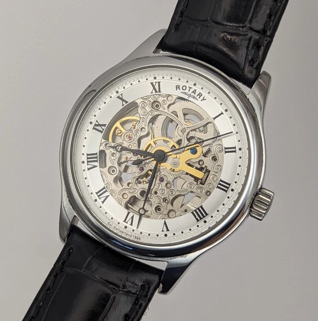 ROTARY GS02518 06 HERREN Armbanduhr Automatic Skelettuhr mit Glasboden EUR 46 35 PicClick DE