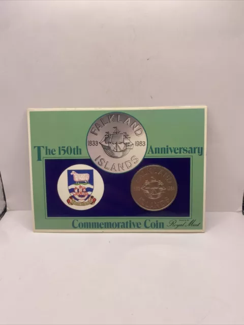 1983 Falkland Islands 150th Anniversary Commemorative 50p Coin - Royal Mint