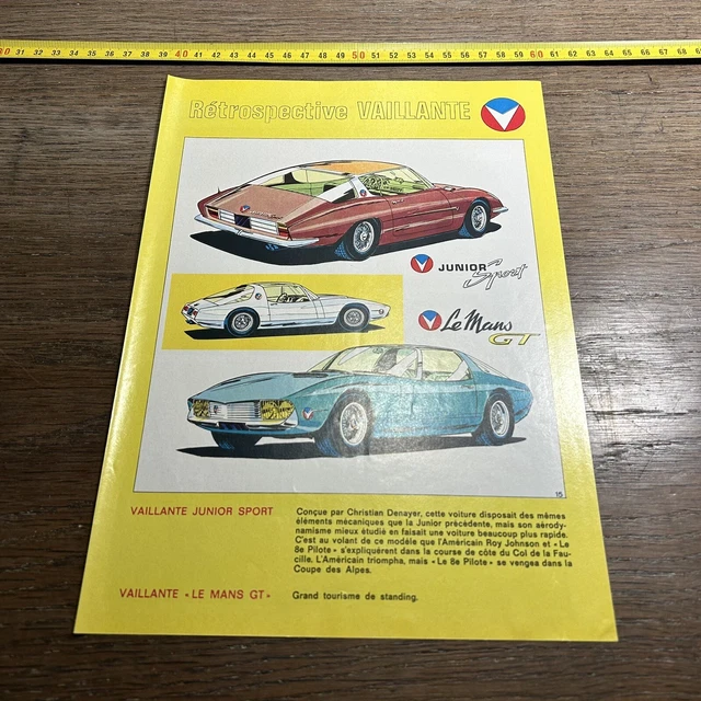 Rétrospective Vaillante LE MANS GT junior Sport JEAN GRATON