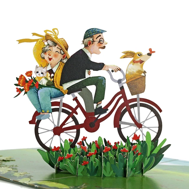 Biglietto Pop-Up 3D Scoiattolo Coppia - Per Anniversari, Matrimoni E San Valentino - Foto 7