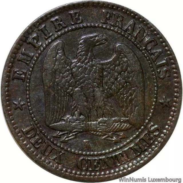 F3048 France 2 Centimes Napoléon III 1854 K Bordeaux ->Faire offre