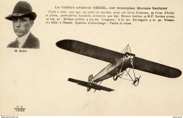 15527 cpa Aviation - le célèbre aviateur Bedel ...